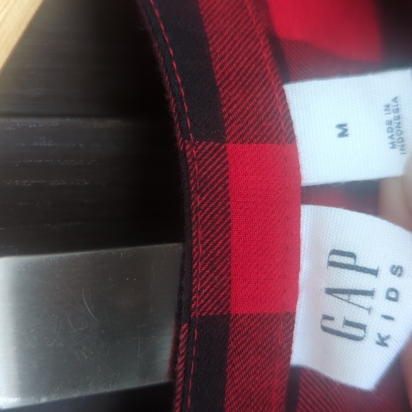 GAP Kids Red & Black Holiday Christmas Checkered Shirt Dress - Size 8 New - Picture 5 of 5